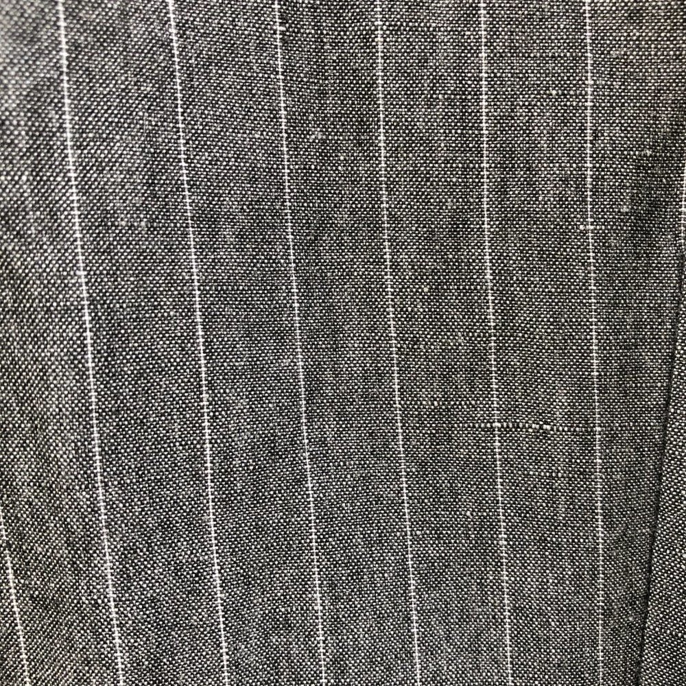 Vintage Gray Lafayette 148 Linen Blend Pinstripe Double-Breasted Blazer Size 12 - Picture 4 of 8